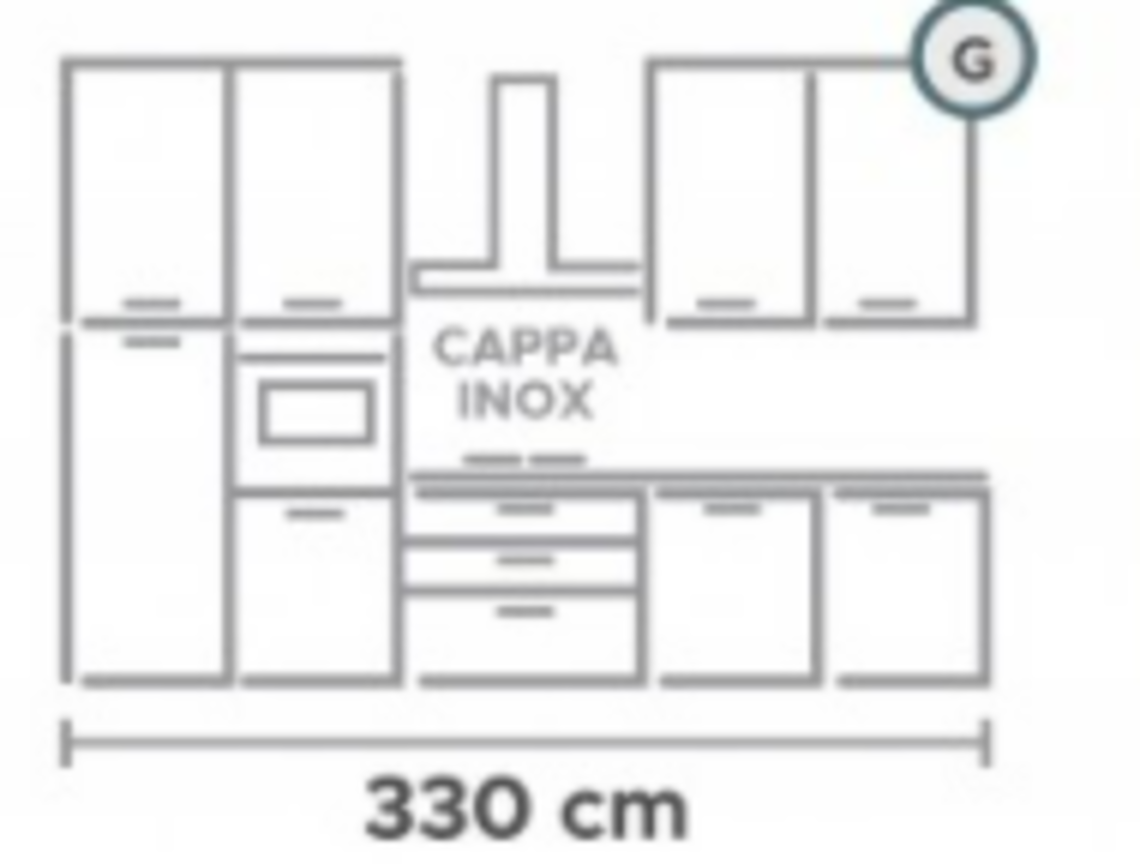 cucina 330.PNG Cucina Lineare 3,30m a 3999€